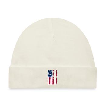 Disc Golf USA Flagge American Folf Frolf Herren Damen - Baby Premium Organic Mütze - Naturweiß - Vorne