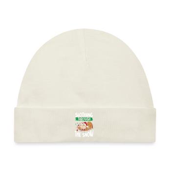 Durch Den Schnee Schleudern - Baby Premium Organic Mütze - Naturweiß - Vorne