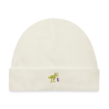 Genderfluide Dino - Baby Premium Organic Mütze - Naturweiß - Vorne