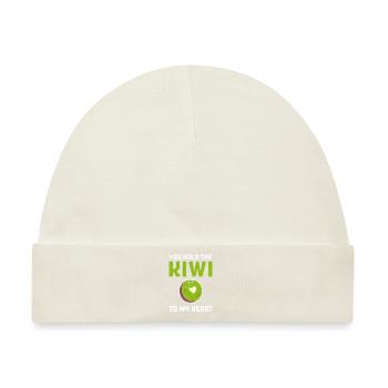 Kiwi Fruit Fruitarismus - Baby Premium Organic Mütze - Naturweiß - Vorne