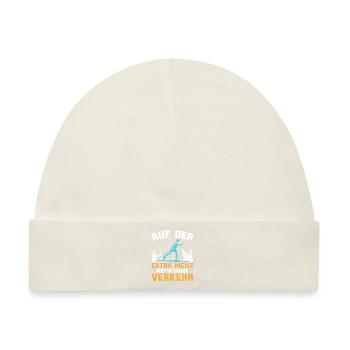 Ski Touring Auf der Extra Meile kein Verkehr - Baby Premium Organic Mütze - Naturweiß - Vorne