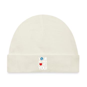Au Pair Mädchen Kindergarten Nanny - Baby Premium Organic Mütze - Naturweiß - Vorne