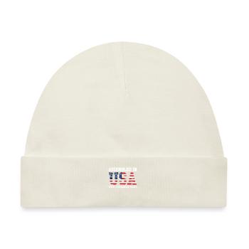 Litauisch Amerikanischer Patriot USA Gewachsen - Baby Premium Organic Mütze - Naturweiß - Vorne