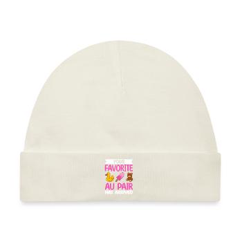 Au Pair Mädchen Kindergarten Nanny - Baby Premium Organic Mütze - Naturweiß - Vorne