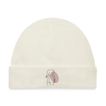 Abstraktes Design Rücken - Baby Premium Organic Mütze - Naturweiß - Vorne