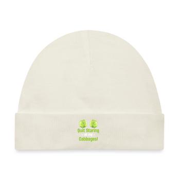 Hör Auf, Auf Meine Kohlköpfe Zu Starren - Baby Premium Organic Mütze - Naturweiß - Vorne