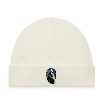 Gruseliger Halloween Sensenmann Grim Reaper - Baby Premium Organic Mütze - Naturweiß - Vorne