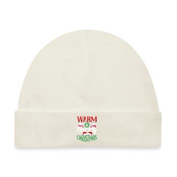 Warme Und Pelzige Weihnachten - Baby Premium Organic Mütze - Naturweiß - Vorne