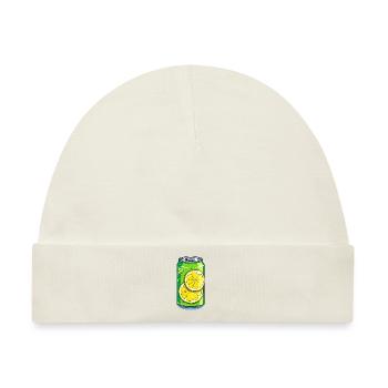 Die erfrischende Limonaden Dose mit Sprudel - Baby Premium Organic Mütze - Naturweiß - Vorne