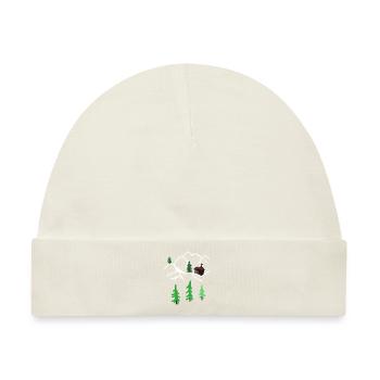Winter Gebirge Hütte Einsamkeit Christmas Schnee - Baby Premium Organic Mütze - Naturweiß - Vorne