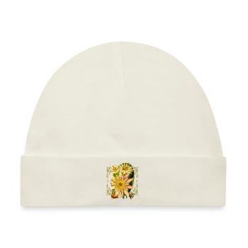 Jugendstil Seerose Vintage Lotusblüte Illustration - Baby Premium Organic Mütze - Naturweiß - Vorne