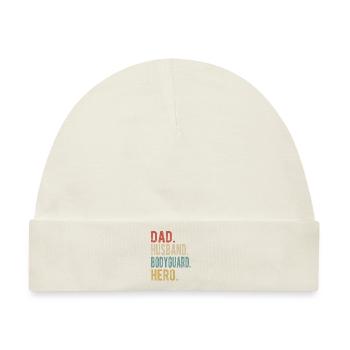 Leibwächter, Vater, Ehemann, Held - Baby Premium Organic Mütze - Naturweiß - Vorne