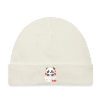 Panda Power Nap - Baby Premium Organic Mütze - Naturweiß - Vorne