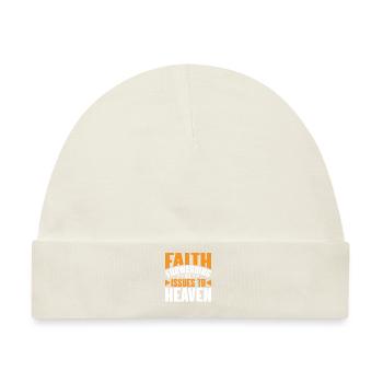 Faith Forwarding All Issues To Heaven 7 - Baby Premium Organic Mütze - Naturweiß - Vorne