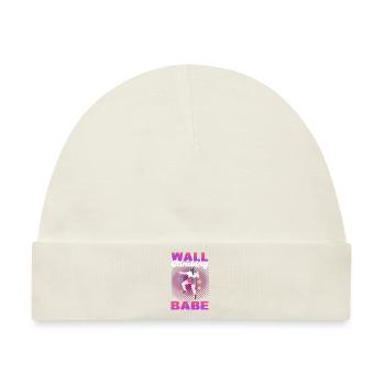 Wall Climbing Babe Wall Climber Indoor Rock - Baby Premium Organic Mütze - Naturweiß - Vorne