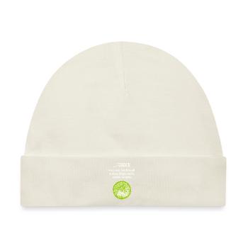 Limette Limetten tropische Früchte Sommerfrucht - Baby Premium Organic Mütze - Naturweiß - Vorne