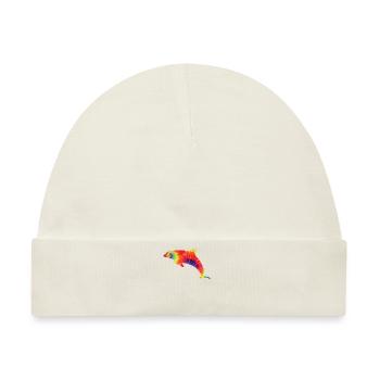 Dolphin Tie Dye - Baby Premium Organic Mütze - Naturweiß - Vorne