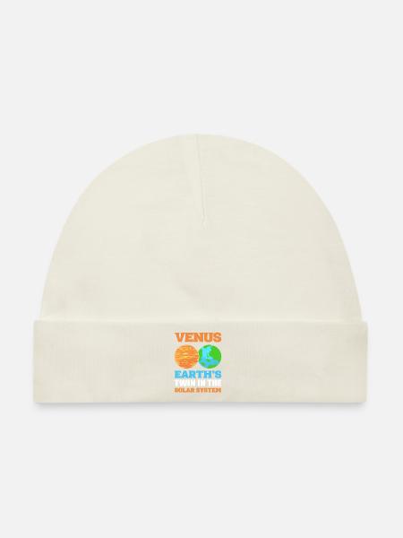 Planet Venus Earth's Twin In The Solar System - Baby Premium Organic Mütze - Naturweiß