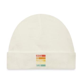 Tanner Name Papa Geschenk - Baby Premium Organic Mütze - Naturweiß - Vorne