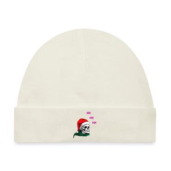 Skelton HO! HO! HO! | XMAS - Baby Premium Organic Mütze - Naturweiß - Vorne