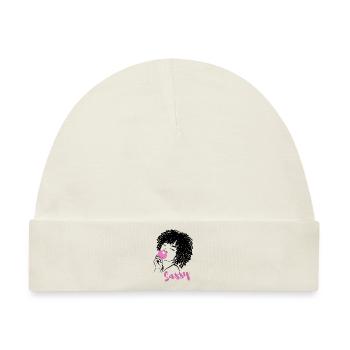 Sassy Chic mit Afro Charme - Baby Premium Organic Mütze - Naturweiß - Vorne