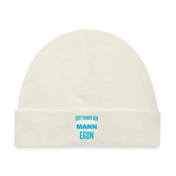 Egon Name Design - Baby Premium Organic Mütze - Naturweiß - Vorne
