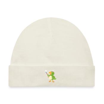 Papageipirat Ornithologe - Baby Premium Organic Mütze - Naturweiß - Vorne