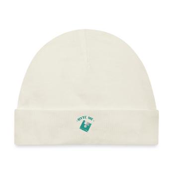 Byte me Diskette Floppy Disk Retrospeichermodul - Baby Premium Organic Mütze - Naturweiß - Vorne