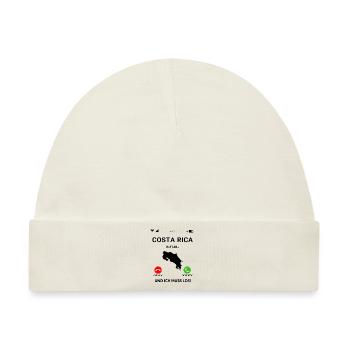 Costa Rica Mittelamerika Urlaub - Baby Premium Organic Mütze - Naturweiß - Vorne