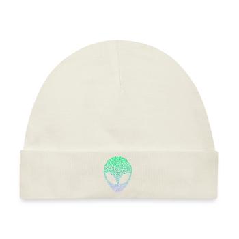 Außerirdischer Mars-UFO-Alien-Kopf - Baby Premium Organic Mütze - Naturweiß - Vorne