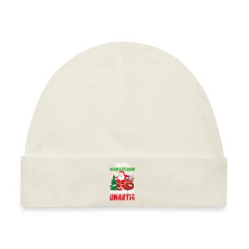 Weihnachtsmann Weihnachten Heiligabend Geschenk - Baby Premium Organic Mütze - Naturweiß - Vorne