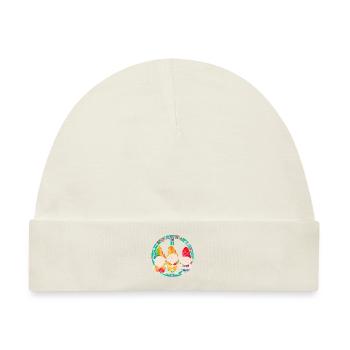 Drei Hippie -Gnomes Groovy Binde Dye Gnomies - Baby Premium Organic Mütze - Naturweiß - Vorne