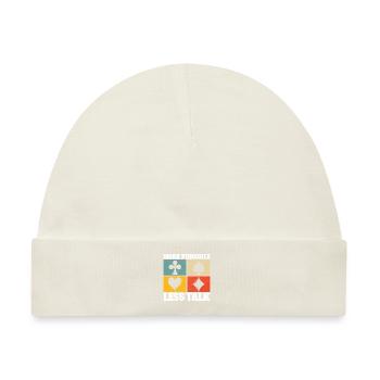 Binokel Pinochle - Baby Premium Organic Mütze - Naturweiß - Vorne