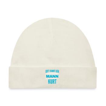 Kurt Name Design - Baby Premium Organic Mütze - Naturweiß - Vorne