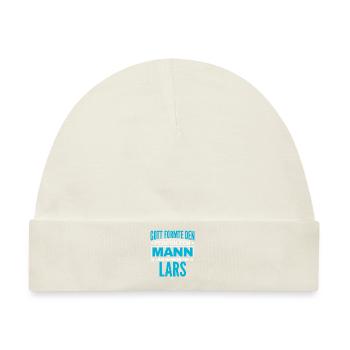 Lars Name Design - Baby Premium Organic Mütze - Naturweiß - Vorne