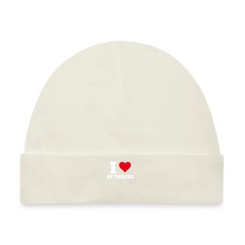 Ich liebe Saint Tropez Geschenke-Tourismus - Baby Premium Organic Mütze - Naturweiß - Vorne