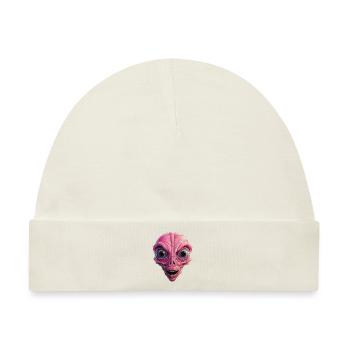 Schockierter Alien, Schock, Alien Gesicht, Neugier - Baby Premium Organic Mütze - Naturweiß - Vorne