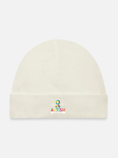 Autism Warrior Autistisches - Baby Premium Organic Mütze - Naturweiß