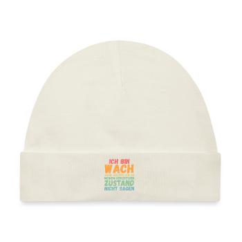 Morgenmuffel Faulenzer - Baby Premium Organic Mütze - Naturweiß - Vorne