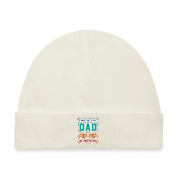 pop-pop Vatertag pop-pop Geschenk - Baby Premium Organic Mütze - Naturweiß - Vorne
