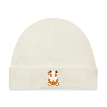 Fuchs liebt den kleinen roten Panda - Baby Premium Organic Mütze - Naturweiß - Vorne