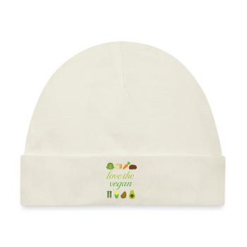 Love the vegan - Baby Premium Organic Mütze - Naturweiß - Vorne