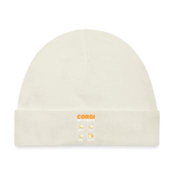 Corgi Security Hundehalter - Baby Premium Organic Mütze - Naturweiß - Vorne