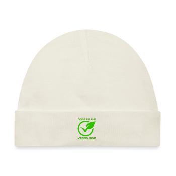 Come to the vegan side, veganuary Tierschützerin - Baby Premium Organic Mütze - Naturweiß - Vorne