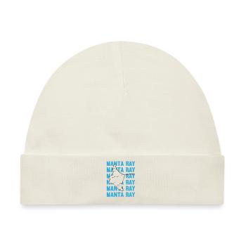 Eleganter Manta Ray Ozeanliebhaber - Baby Premium Organic Mütze - Naturweiß - Vorne