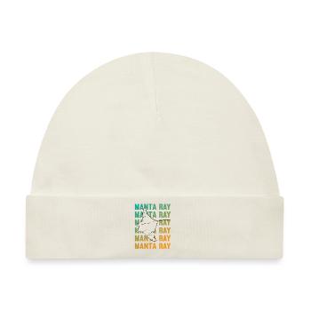 Eleganter Manta Ray Ozeanliebhaber - Baby Premium Organic Mütze - Naturweiß - Vorne