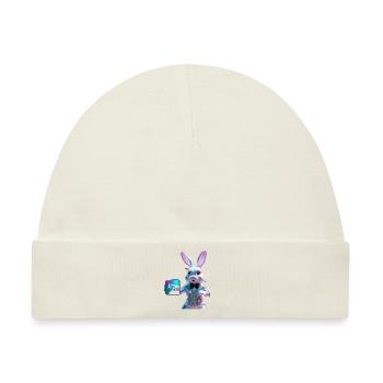 Cam Rabbit - Baby Premium Organic Mütze - Naturweiß - Vorne