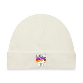 Offizielles Schlafshirt Von Ole - Baby Premium Organic Mütze - Naturweiß - Vorne