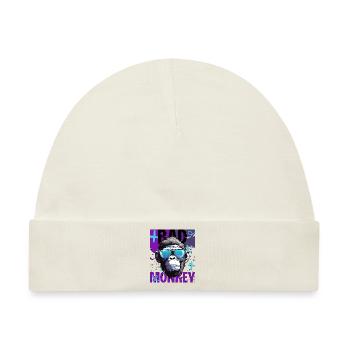 Verspielte Geister Die Monkey Magic Kollektion - Baby Premium Organic Mütze - Naturweiß - Vorne