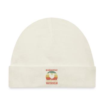 Huhn Bauer Bauernhof Küken Landwirt Hühner - Baby Premium Organic Mütze - Naturweiß - Vorne